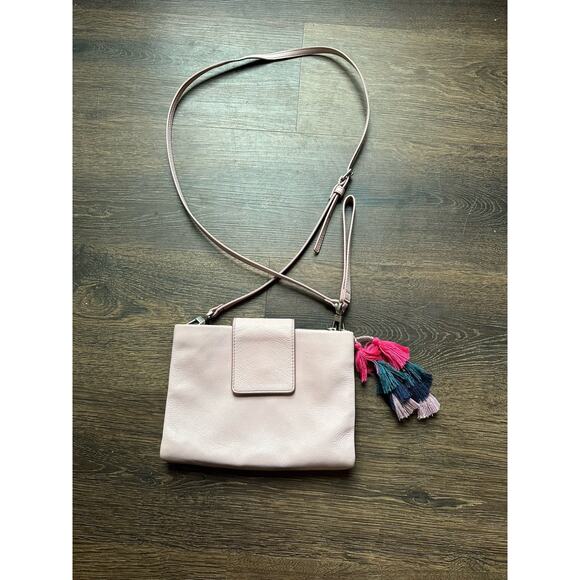 FOSSIL CARLY ZB7560 Convertible Crossbody Pink Leather MINI Bag Clutch Wristlet - Picture 1 of 16